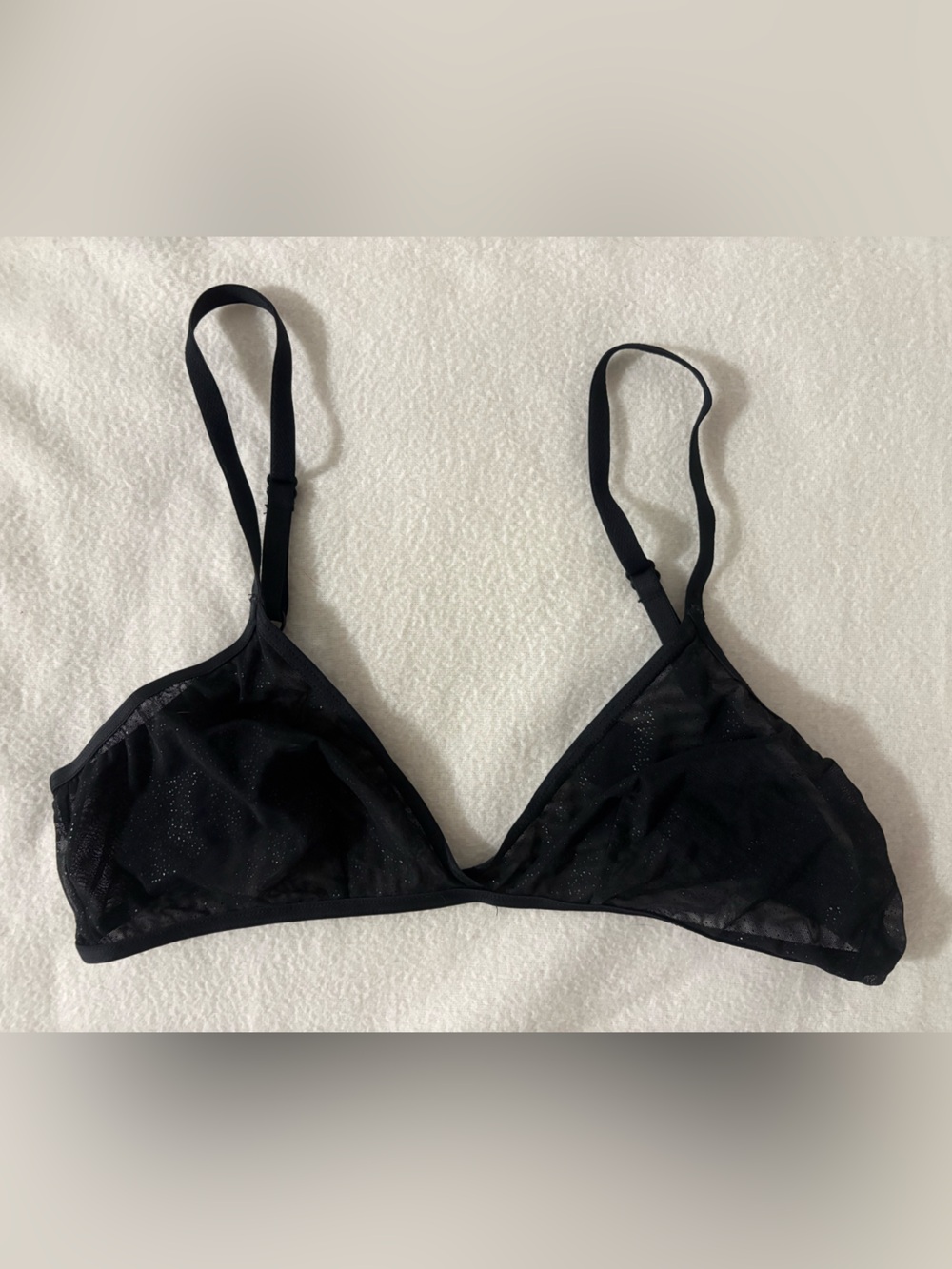 La Senza black sparkly mesh bralette